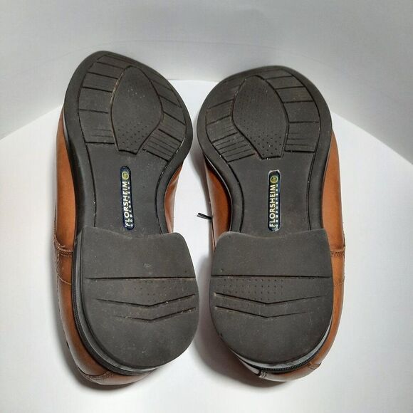 Florsheim Mens 11D Comfortech Ortholite Cap Toe Lace Up Men's Leather Shoes - Picture 6 of 7